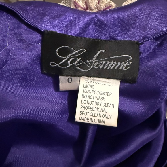 La Femme Purple Evening Gown - Picture 5 of 5